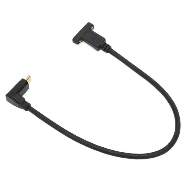 TypeC hane till hona förlängningskabel USB3.1 Stabil snabb TypeC hane till hona adapter med panelmonteringsskruvhål