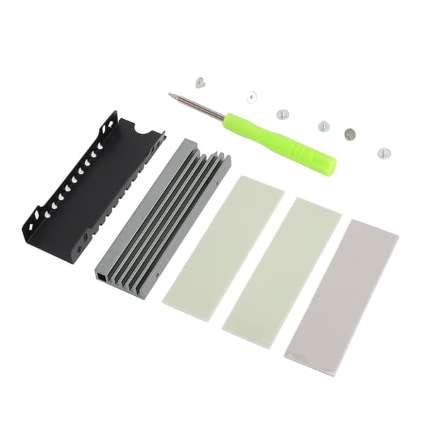 M.2 NVME 2280 SSD Køleplade Support Single Double Sided SSD Køleplade med Termiske Silikon Pads til PC til PS5 til PS5 Slim Grå