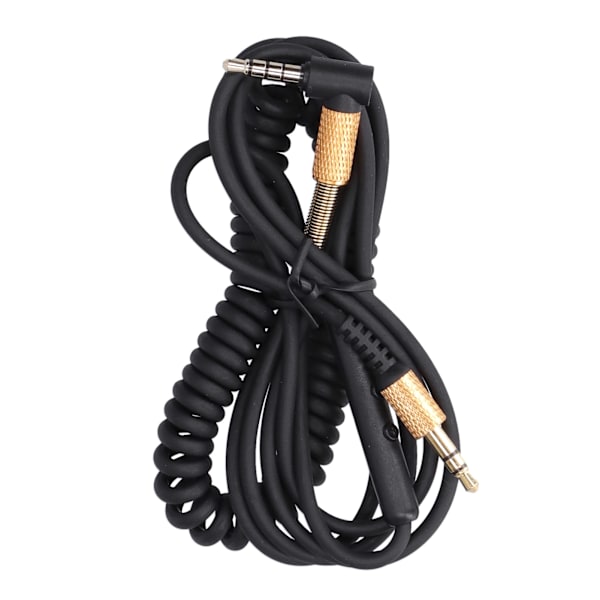 Hovedtelefon Spiralformet ledning 3,5 mm lydkabel udskiftning med lydstyrkekontrol til Major/Major 2