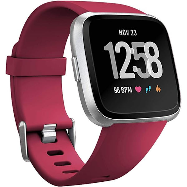Älykäs rannekkeen hihna on yhteensopiva Fitbit versa -älykellojen, versa 2:n ja versa Lite se -kellojen kanssa naisille ja miehille（Punainen-L）
