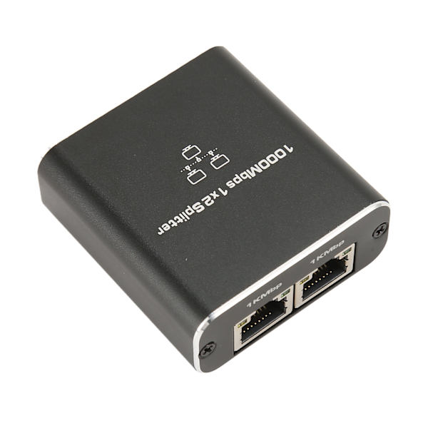 Gigabit Splitter 1000Mbps 1 in 2 Out RJ45 Port Aluminiumlegering Nätverkssplitter för PC Laptop Router