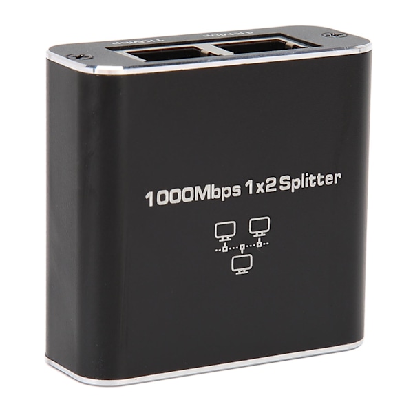 1000 Mbps Ethernet-kabelsplitter 1 til 2 Kompatibel med Cat5 Cat5e Cat6 Cat7 To enheter deler RJ45 nettverkssplitter