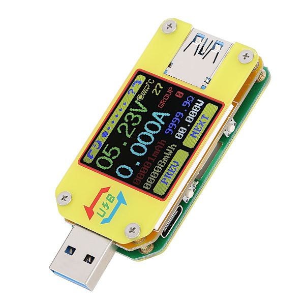 Bluetooth USB3.0 Farveskærm Spænding Strøm Tester Voltmeter Multimeter Type C Interface
