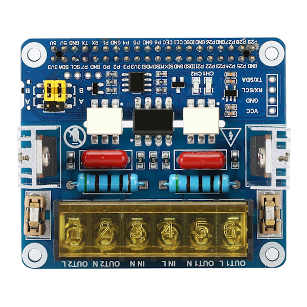 Udvidelseskort til Raspberry Pi 3b 4B 2-kanals tovejs tyristor modul I2C-interface