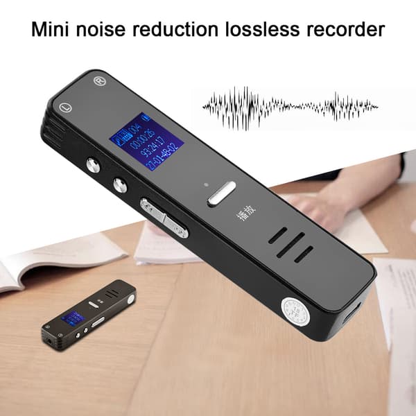 Multifunksjonell stemmeopptaker intelligent LCD lydinnspillingspenn HD-spiller