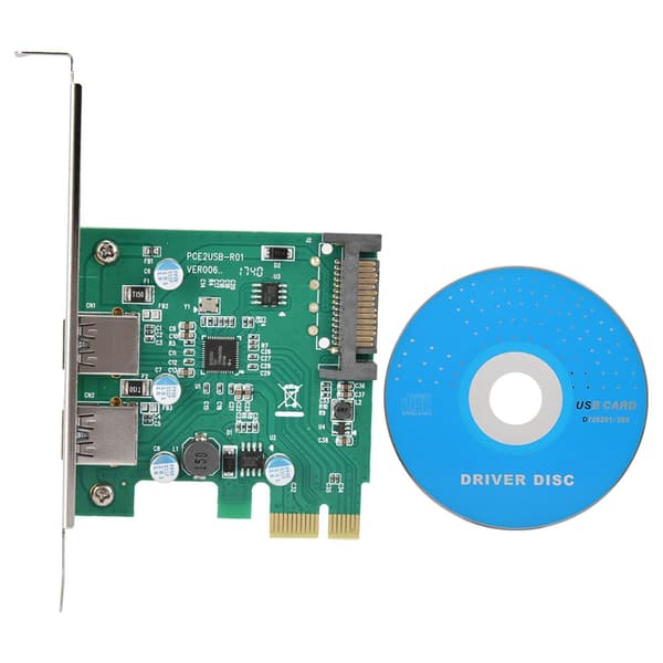 2-portars USB 3.0-skrivbordskort för stationär dator