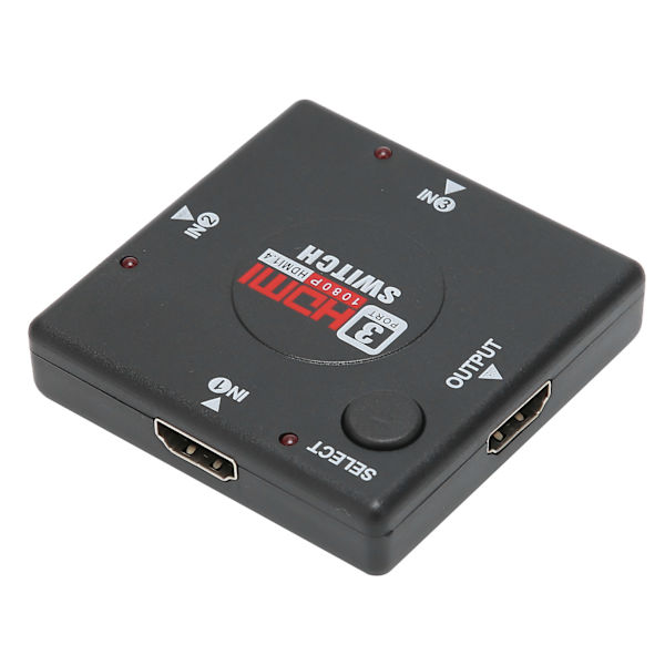 Vaihdin 3 sisään 1 ulos High Definition Multimedia Interface -äänenmuunninsignaalinjakaja