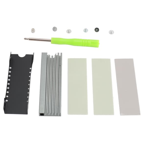 M.2 NVME 2280 SSD Køleplade Support Single Double Sided SSD Køleplade med Termiske Silikon Pads til PC til PS5 til PS5 Slim Grå