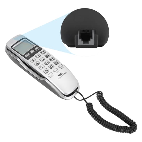 Uppgradera C259 Silver Office Home Väggmonterad Mini Förlängningstelefon Samtalsidentifiering