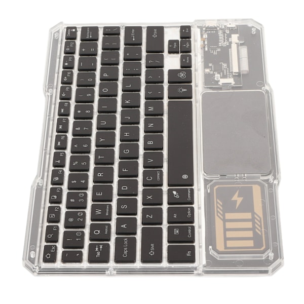 Bluetooth-tastatur Multifunksjon Ultra Slim Gjenladbar Bakgrunnsbelysning RGB-nettbrett-tastatur for IOS for Android