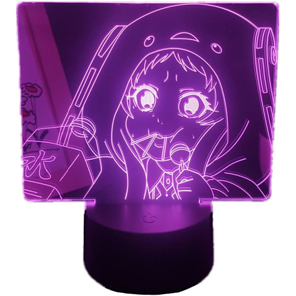 3D LED Lampe Anime Kakegurui Kompulsiv Spiller Yomoduki Runa Nattlys for Hjemmerom Dekor Illusionslys Gutter og Jenter Festivalgaver