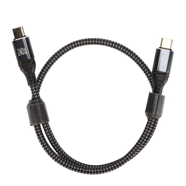 USB C till USB C-kabel PD240W USB2.0 Typ C-gränssnitt 480Mbps USB C-hane till C-hane Dubbeländad datakabel 50cm