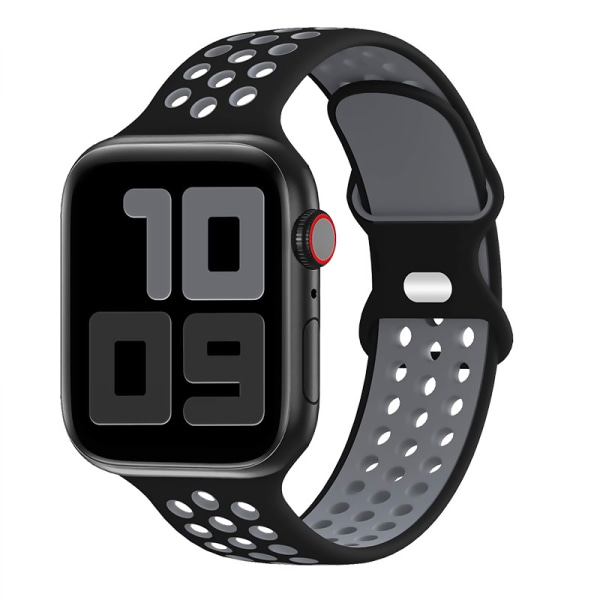 Til Apple Watch-remme 42mm 44mm 45mm, åndbar blød silikone sportsudskiftningsrem til kvinder og mænd, kompatibel med iWatch Series 7/SE/6/5/4/3/2/1, Spo