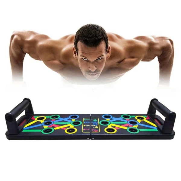 Push-up beslag Board Folde Multifunktionelt 14-funktions Fitness Board Hjem Indendørs Sportsudstyr Mavefitness