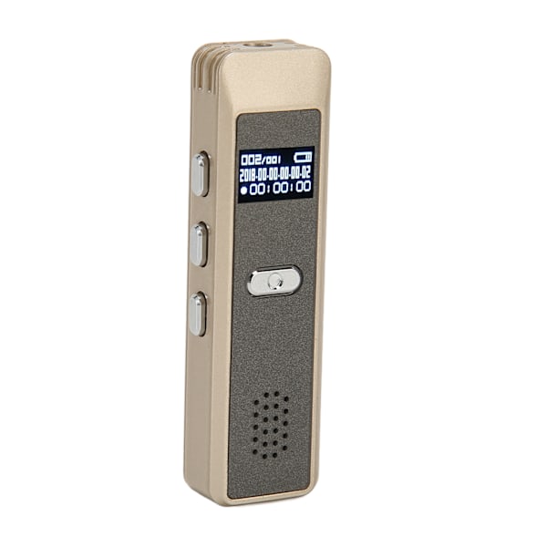 Voice Activated Recorder AI Intelligent HD Noise Reduction MP3 Player Mini Voice Recorder Gray Mirror Surface Gold Shell 32GB