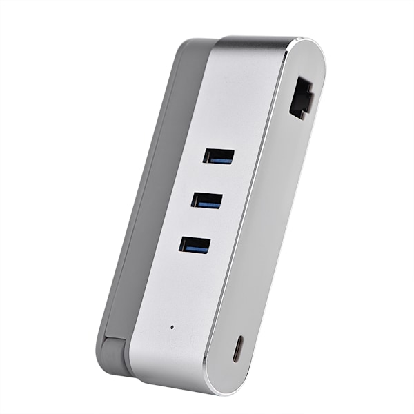 3-portars USB-hubb med typ-C-gränssnitt, nätverksadapter och typ-C-laddningsport