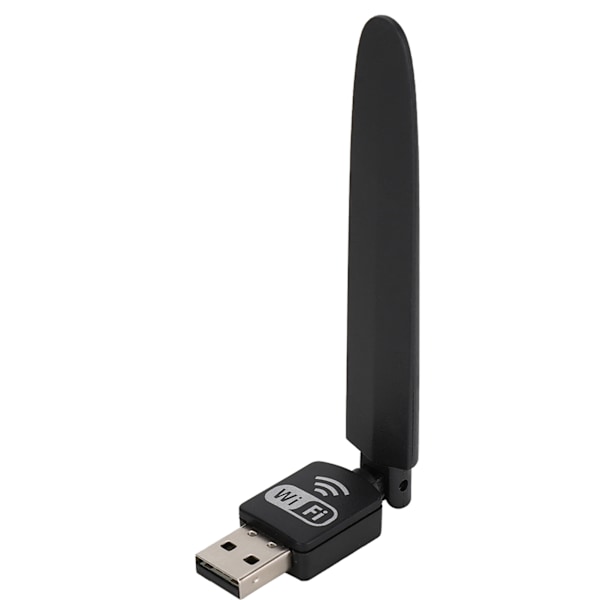 Bærbar computer Notebook Sort USB2.0 Interface 2.4G Trådløs WiFi Adapter Med Indikatorlys