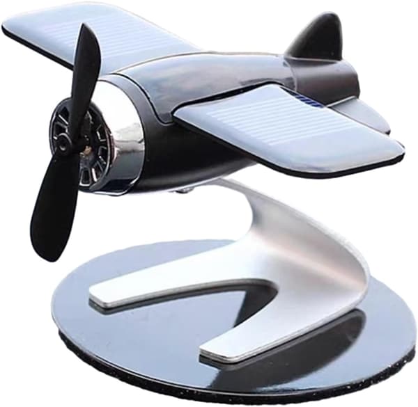 Bil Lufterfrisker, Bil Aromaterapi Diffuser med Solroterende, Renser Lugte, Lindrer Stress, Sol Fly Model Lufterfrisker til Bil Black color