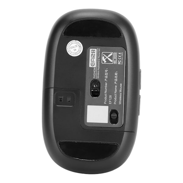 Langaton näppäimistö ja hiiri -yhdistelmä, puhdas väri, retro 2.4G langaton näppäimistö ja hiiri pyöreillä näppäimillä ja numeronäppäimistöllä, musta taulu