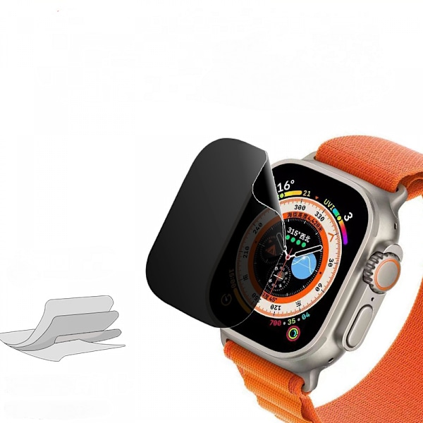 2 st integritetsskydd för Apple Watch 7 45 mm [uppgraderad anti-spionfilm] mjukt anti-repflim