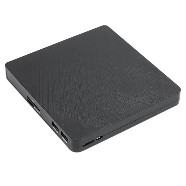 DVD-brännare bärbar dataströmförsörjning 2 i 1 USB3.0-portar mobil extern CD DVD-enhet brännare stöd TF SD-kortläsare svart