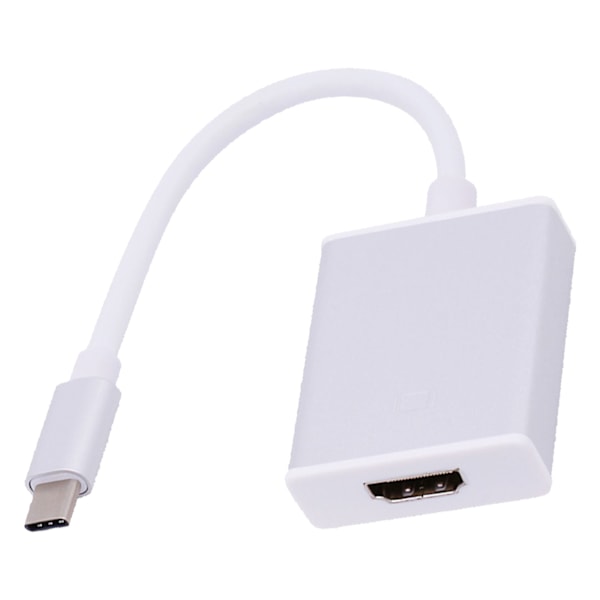 Typ C till HD Multimedia Interface-adapter Stöd 4K 10GBit Båda sidor Insatt Plug and Play USB C till HD-adapter Silver