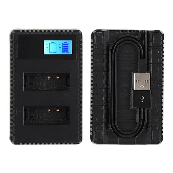 2 stk. for Canon LP-E12 kamera Li-ion-batterier LCD-skjerm USB-ladekabel ladersett
