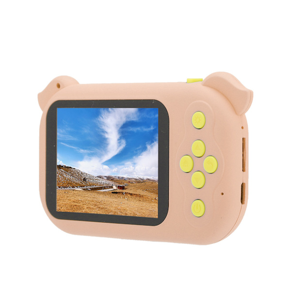Barnas bærbare mini digitalkamera 680mAh Støtte TF-kort opptil 128G Piggy Pattern Rosa
