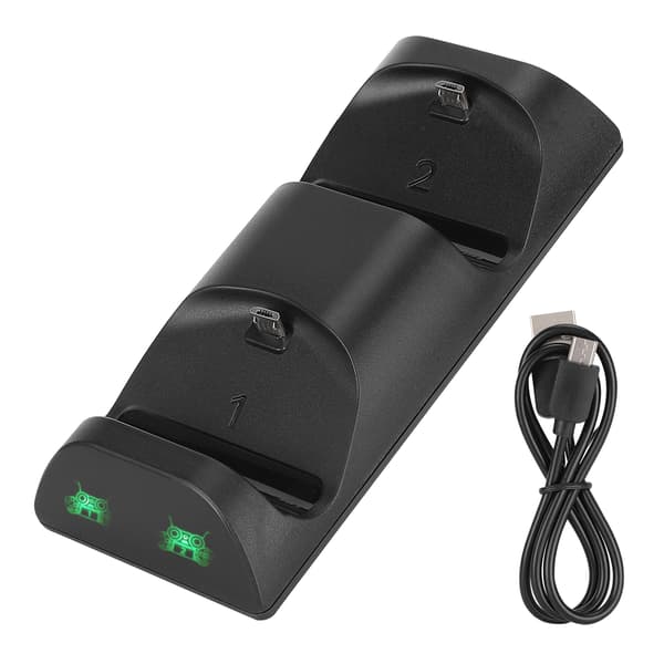 Trådløs spillkontroller konsoll gamepad LED dobbel ladebase for PS4 SLIM PRO