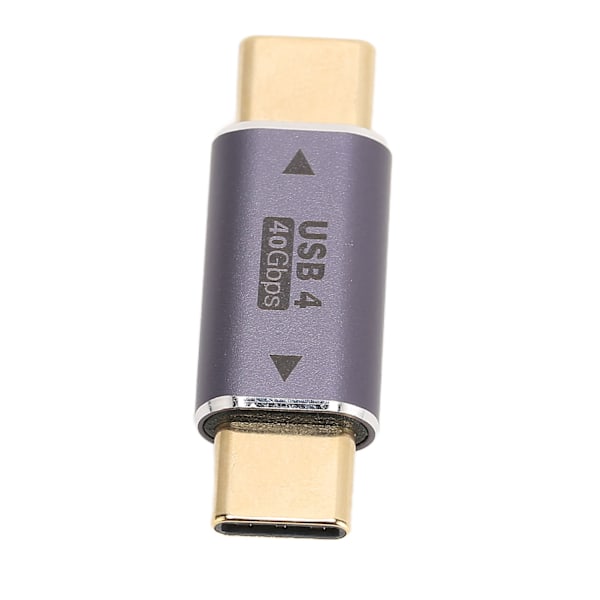 USB C hane till hane adapter PD 100W 8K 40Gbps höghastighetsladdning HD-överföring guldpläterad typ C hane till hane adapter