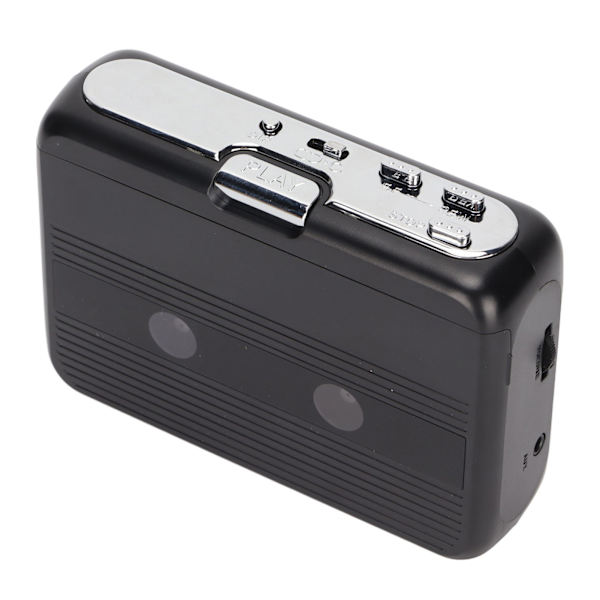 TON007B Kannettava kasettisoitin Mini-stereobluetooth-kasettisoitinlaitteisto 3,5 mm:n liittimellä kaiuttimille AutoilleMusta