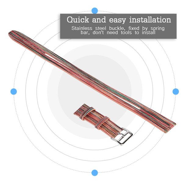 Färg Dubbel Cirkel Läder Klockarmband För  Klocka Serise1/2/3 42mm (B1)