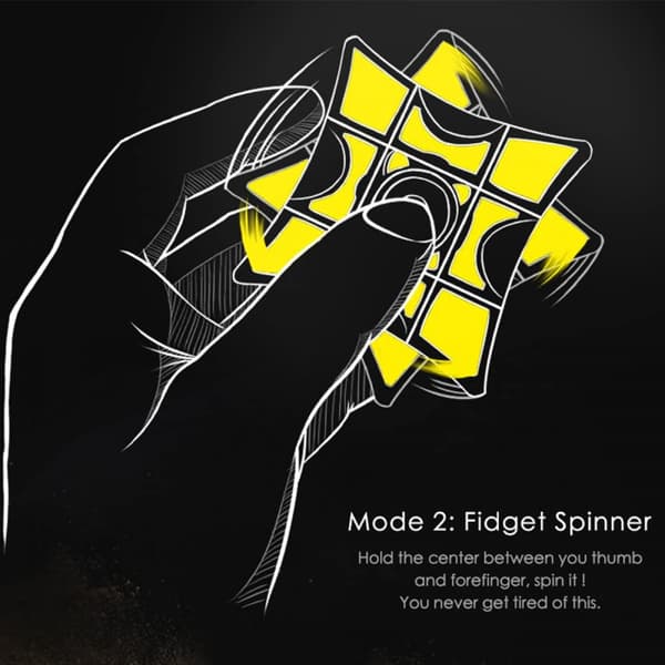 Fidget Spinner Cube, 1x3x3 Floppy Cube Puzzle Spinner Anti-Stress Fidgetlegetøj til børn og voksne