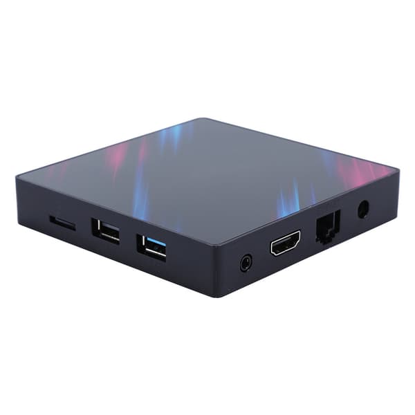 Internet Player TV BOX Dual WiFi BT Set Top Box Röstutrustning för Android 9.0 (4+64G )