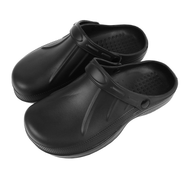 Mænd lukket tå sandal Double Wear Forhindre glidning Åndbar EVA sandal hjemmesko til sommer Black 45