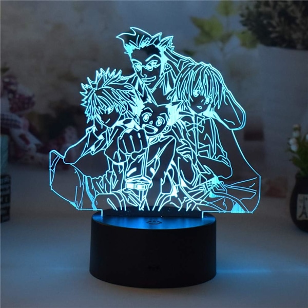 3D LED Natlys Gon Freecss Killua Anime Børneværelse Sengelampe Visuel Dekoration Lys Hjem Dekoration Børnegaver