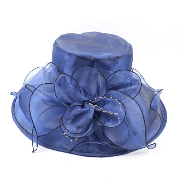 Kvinners store blomster Kentucky Derby teselskap fascinator hatt kirke cocktail påske britisk organza kjole hatt cap hodeplagg