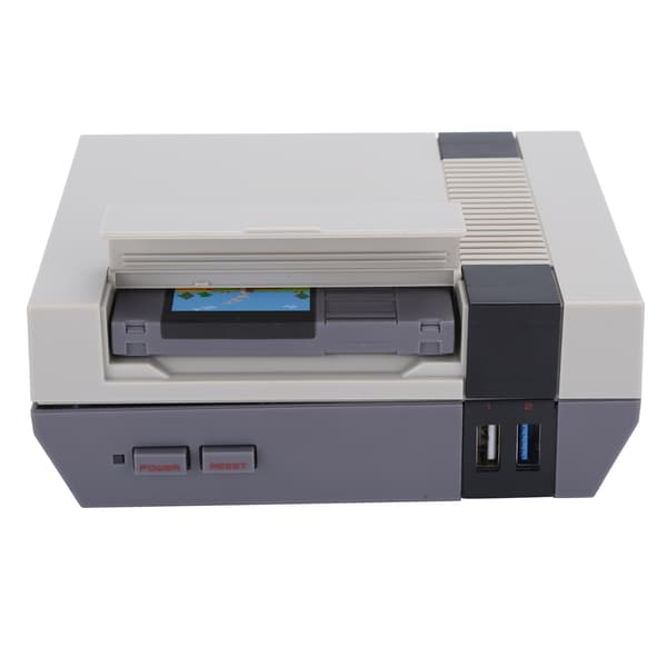 Vintage Game Console Box til Raspberry Pi 4B Shutdown Reset Betjen SSD Case 100‑240VUS Stik