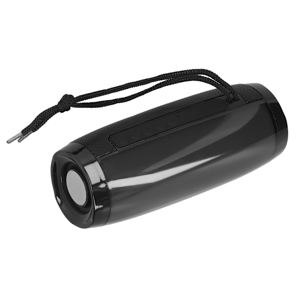 Bärbar LED Bluetooth-högtalare utomhus färgglad ljus trådlös högtalare för minneskortSvart