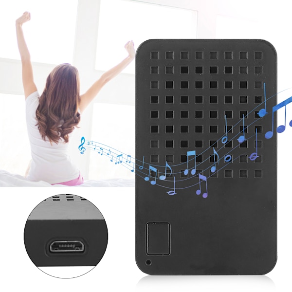 Mini Anti Lost Bluetooth-högtalare Bärbar Lång Uthållighet Leveranser för Hem Utomhus SportSvart