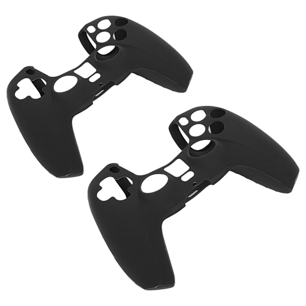 2 st Silikonskydd för PS5 Gamepad Dammtät Spelkontroll Skin Skyddande Skydd Svart