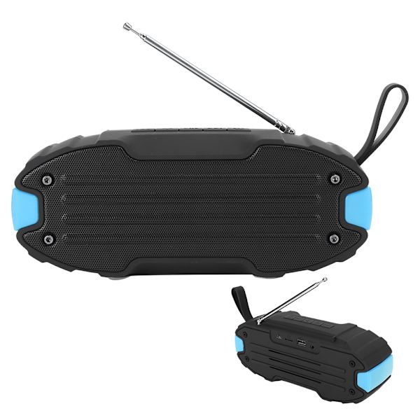 Langaton Bluetooth-kaiutin Basso Ulkoilupyöräily Tallennuskortti FM-radio Kaiutinlaatikko Sininen