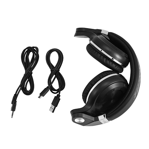 3D-lyd effekt Foldable justerbar Over Ear Bluetooth 4.1 støyreduksjonshodetelefoner Svart