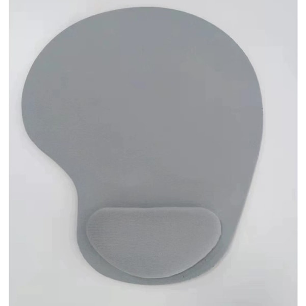 Ergonomisk musmatta med handledsstöd, musmatta med bekväm gelhandled och halkfri PU-bas grey