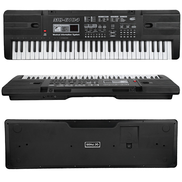 61 Tangenter Digital Musik Elektronisk Orgel Bærbart Keyboard med Mikrofon til Børn