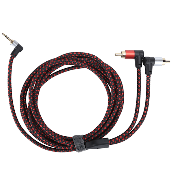 90° 3,5 mm hannplugg til 2RCA hann lydkabel ABS stereomikrofonkabel for DVD-høyttaler 3m