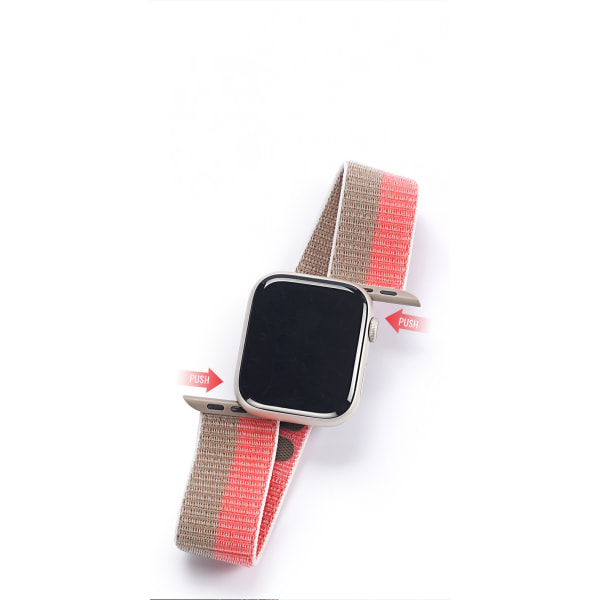 Urheilullinen nailonranneke Apple Watch 42/44/45mm -joustava silmukka kudottu punottu pehmeä ranneke iWatch Series 8 7 6 5 4 3 2 1 SE