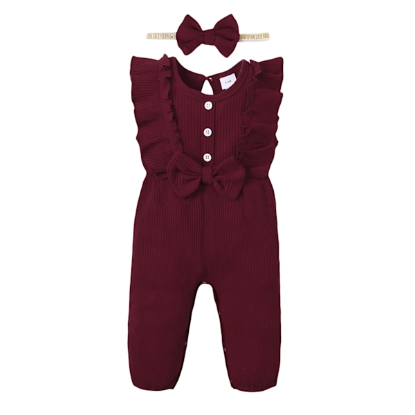 Nyfødt Baby Pige Tøj Heldragt Jumpsuits Tøj Kortærmede Rompers Sommer Tøj til Baby pink 3-6M