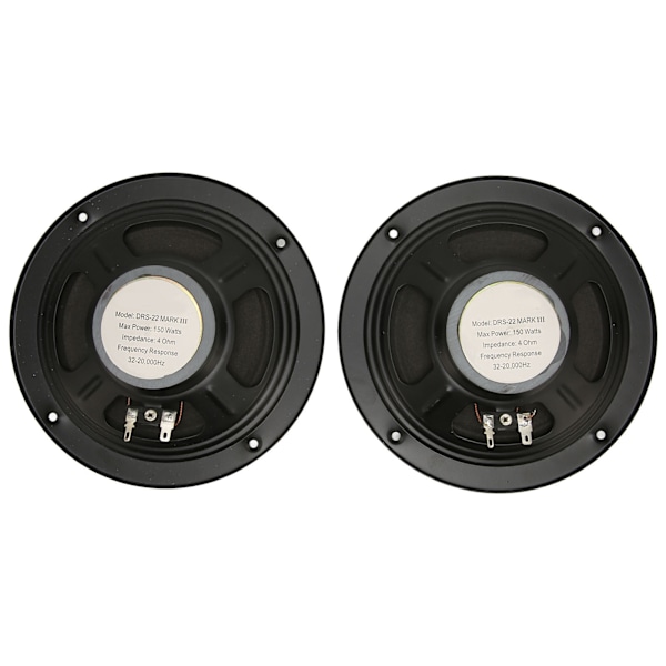 2 st bilhögtalare reducerad distorsion klart ljud 160 mm koaxial 150 W svart bas bilhögtalare för bilmodifiering