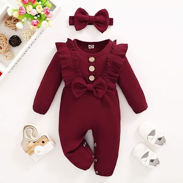 Nyfödd Baby Flickkläder En Del Jumpsuits Kläder Kortärmad Rompers Sommarkläder för Baby pink 3-6M